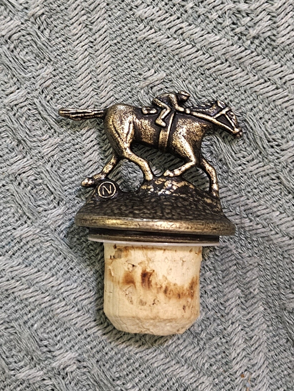Antique Bronze Race Horse Bourbon Stopper